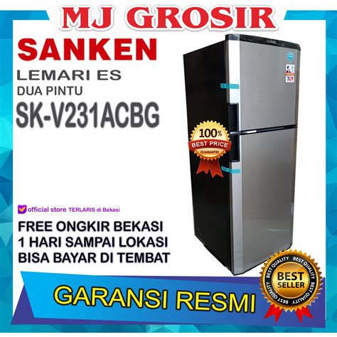 KULKAS SANKEN SK V 231 ACB LEMARI ES 2 PINTU SK V231ACB 230 Liter