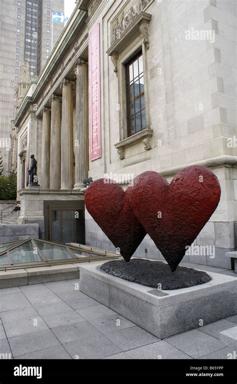 Two hearts sculpture by Jim Dine, Musee des Beaux Arts de Montreal or ...