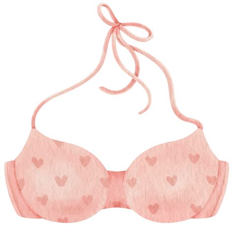 bikini rosa trajes de baño estilo acuarela para elemento decorativo PNG