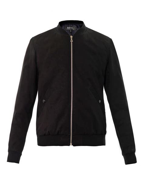 Lyst Apc Cotton Bomber Jacket In Black For Men