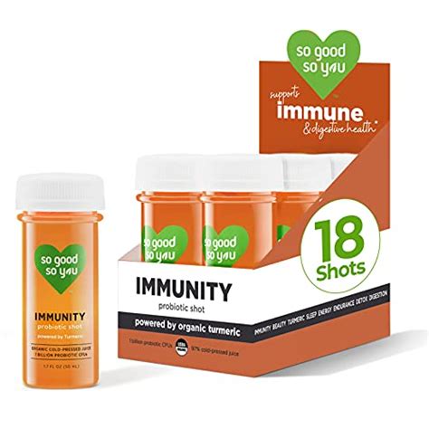 So Good So You Immunity Probiotic Shot Turmeric With Cinnamon Orange