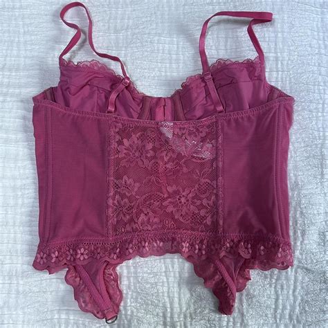 Pink Lace Corset From Glassons Size M Worn Once Depop