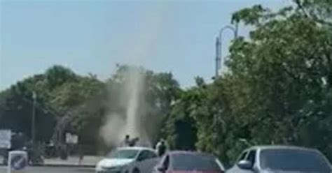 Moment Freak Weather Dust Devil Tornado Lands In Uk After Boy In Zorb