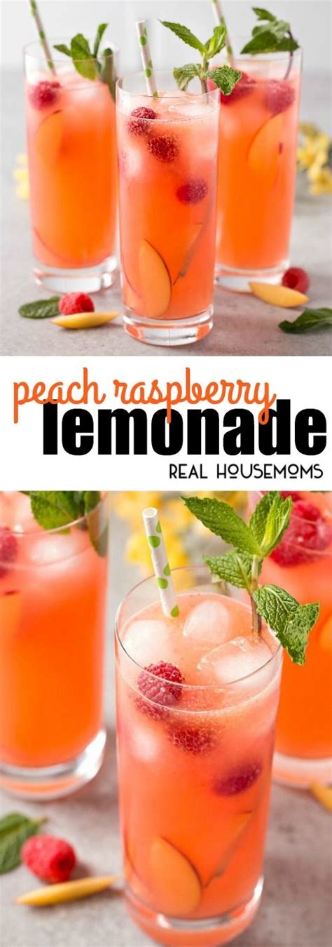 This Peach Raspberry Lemonade Is A Fresh Bright And Deliciously Sweet