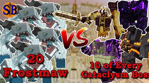 20 Frostmaw Vs 10 Of Every L Ender S Cataclysm Bosses Minecraft Mob