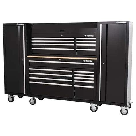 Husky Modular Tool Storage 92 In W Standard Duty Black Mobile