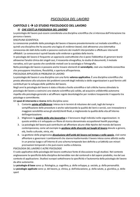 Introduzione Alla Psicologia Del Lavoro Sarchielli E Fraccaroli