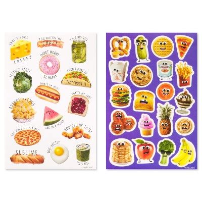 140ct Funny Food Stickers: Carlton Cards Scrapbook & Holiday Labels ...