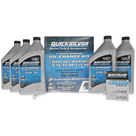 Quicksilver M W Stroke Outboard Oil Change Kit For