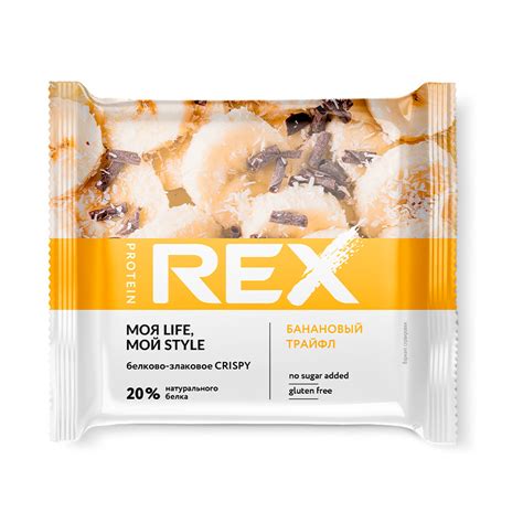 Здоровое питание PROTEIN REX Хлебцы протеино-злаковые "Банановый трайфл ...