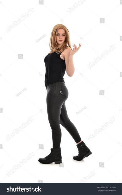 Full Length Portrait Blonde Girl Wearing Stock Photo 710063503 Shutterstock