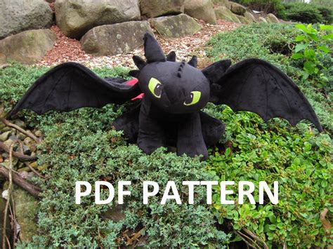 Digital Download Toothless Plush Pattern Night Fury Dragon Etsy