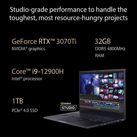 Asus H7600zw L911ws Proart Studiobook 16 Oled 2022 Creator Laptop