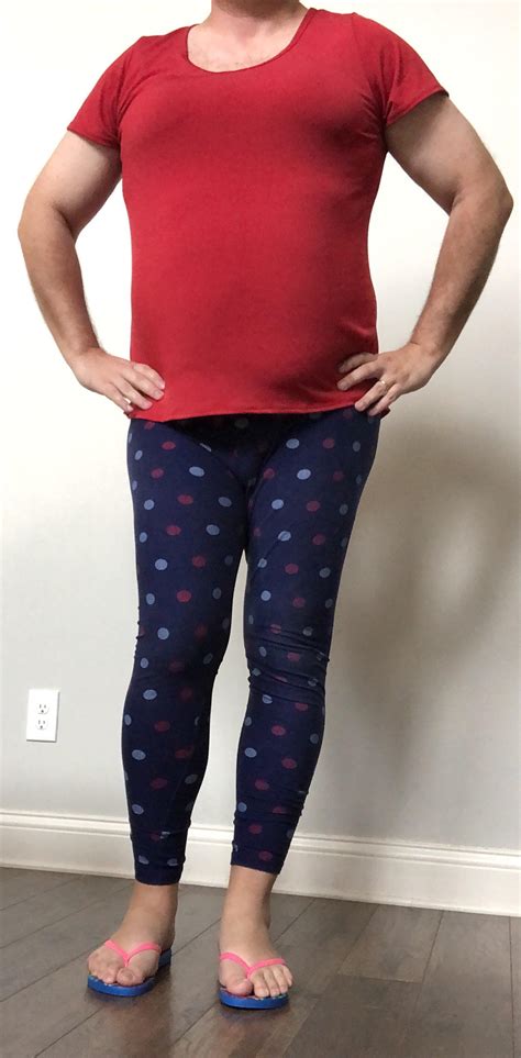 Just A BBW CD Having A Relaxing Day At Home In Leggings R Crossdressing