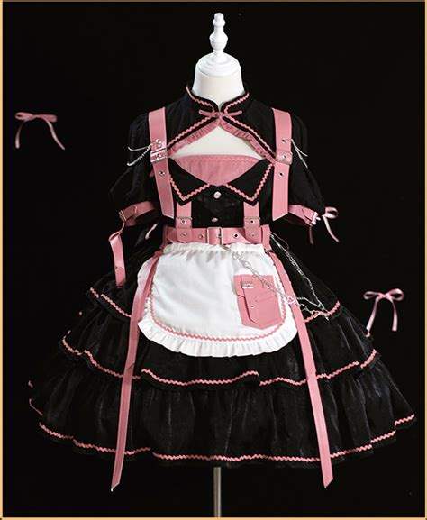 Agent Cyber Maid Qi Lolita Style OP Dress Set