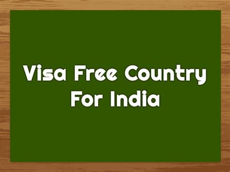 Visa Free Countries For Indians Techsyc