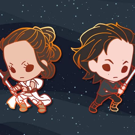 Reylo Force Ghost Pins Rey Ben Solo Hard Enamel Pins Etsy