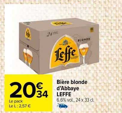 Promo Bi Re Blonde D Abbaye Leffe Chez Carrefour Market Icatalogue Fr