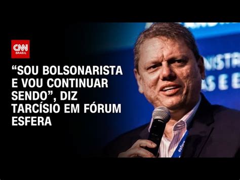 “sou Bolsonarista E Vou Continuar Sendo“ Diz Tarcísio Em Evento Em Sp