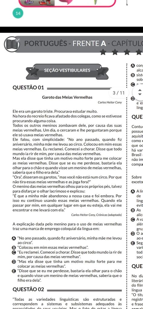 Professora N O Entendi Porque Na Quest O Numero A Letra Explica