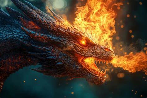 Mythical Dragon Fiery Breath Images - Free Download on Freepik