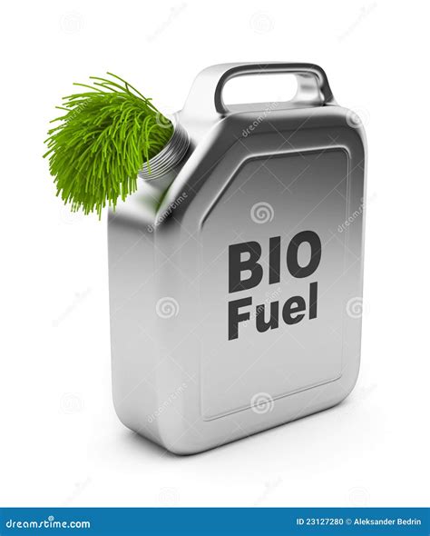 Canister with BIO Fuel 3D. Alternative Energy Stock Illustration
