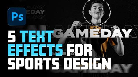 Sports Photoshop Tutorial Five Text Effects For Sports Graphics Youtube