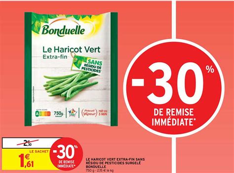 Offre Le Haricot Vert Extra fin Sans Résidu De Pesticides Surgelé