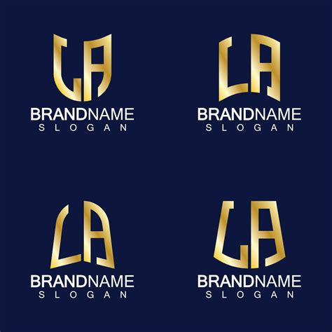 Initial Letters La Logo Design Vector Template 31370577 Vector Art At