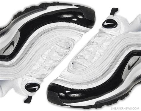 Nike Air Max 97 White Black Patent Metallic Silver