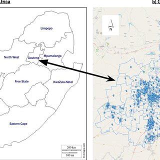 Study area. a Regional map of South Africa. b Map of Gauteng province ...