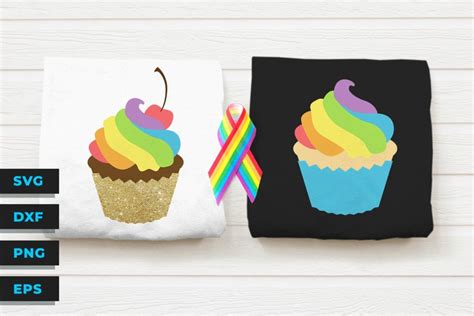 Rainbow Swirl Cupcake Lgbt Svg File