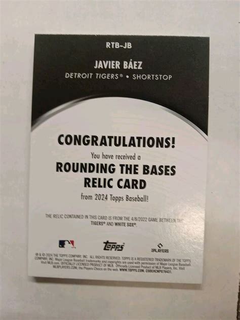 Topps Series Rounding The Bases Relics Rtb Jb Javier B Ez Ebay