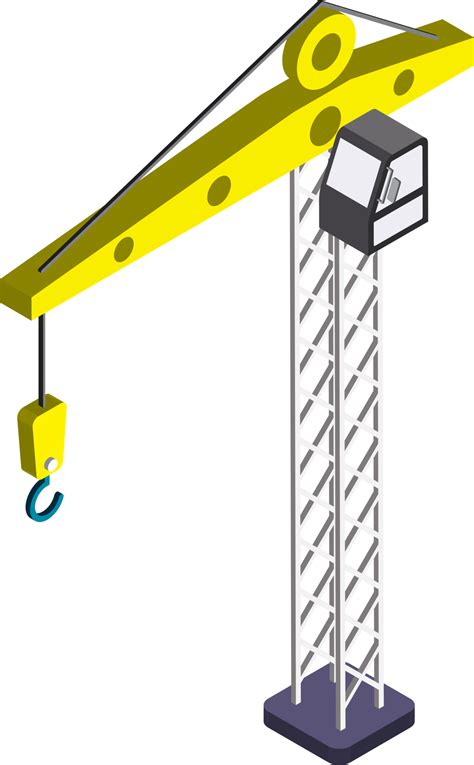 Construction Crane Illustration In 3d Isometric Style 14376016 Png