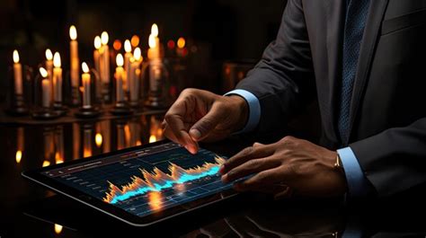 Premium Ai Image Businessman Hand Holding Tablet Showing Graph Growth