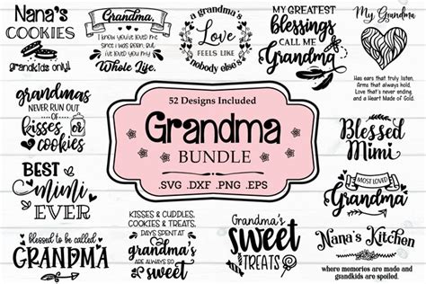 Grandma Svg Bundle Grandmother Quotes And Sayings 259020 Svgs