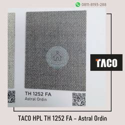 Jual TACO HPL TH 1251 FA Zinc Ordin Jakarta Pusat Klikglobaltech