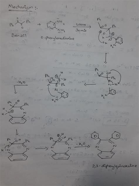 Solved The Reaction Between O Phenylenediamine And Benzil Produces