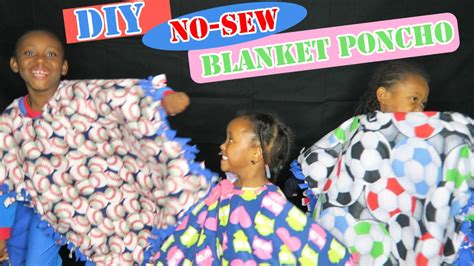 Diy No Sew Poncho Blankets Youtube