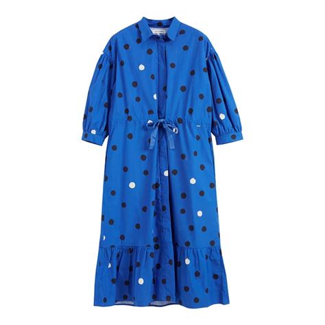 Blue Polka Dot Cotton Shirt Dress BrandAlley