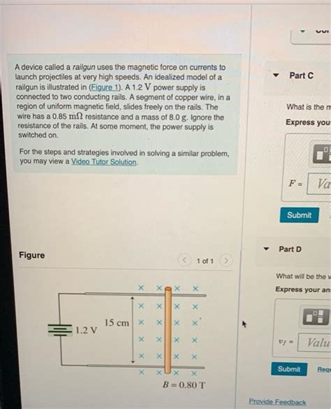 Solved A Device Called A Railgun Uses The Magnetic Forceon Chegg