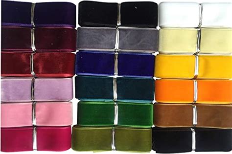 Amazon Chenkou Craft 20 Yards 1 Velvet Ribbon Total 20 Colors