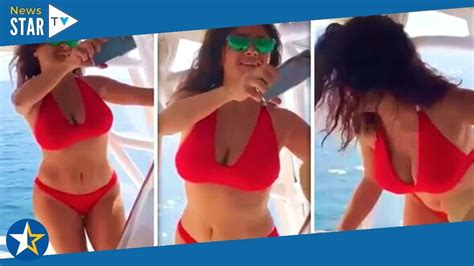 Salma Hayek Flaunts Age Defying Assets In Red Hot Bikini On Birthday