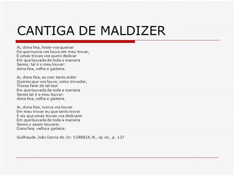 Cantigas De Escárnio E Maldizer Exemplos Atuais Novo Exemplo