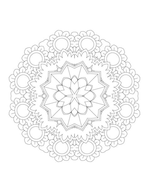 Mandala Mandala Para Colorir P Gina Para Colorir Adulto Vetor Premium