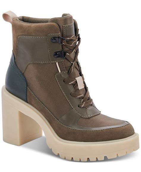 Dolce Vita Womens Collin Lace Up Lug Sole Platform Booties Macys