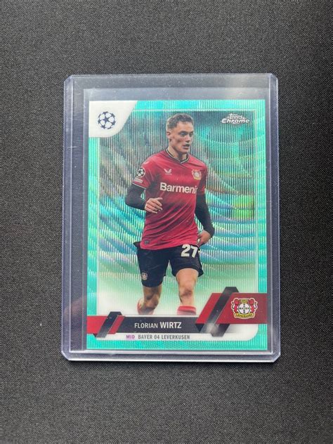 Florian Wirtz Aqua Wave Bayer Leverkusen Topps Chrome Finn