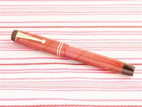 Parker Duofold Red Herringbone Fountain Pen