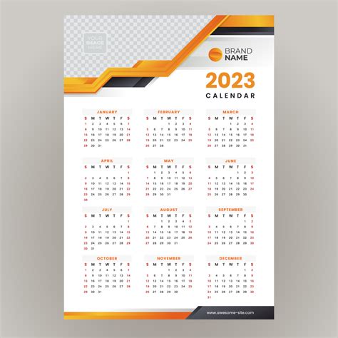 2023 Corporate Calendar Template 16084966 Vector Art at Vecteezy