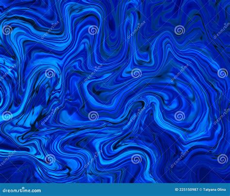 Blue Marble Texture Liquid Shiny Blue Stone Texture Stock Illustration